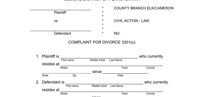 Pennsylvania Divorce Forms PDF